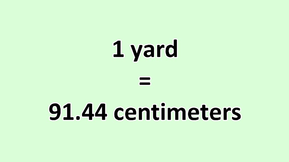 1 Yard In Centimeters 2025
