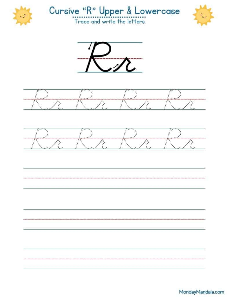 cursive lower case r