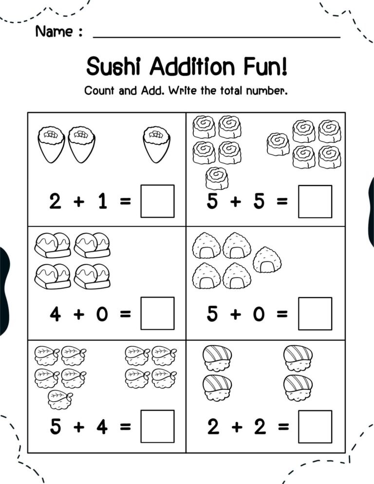 10 Printable Addition Fun With Pictures Sum Up To 10 Worksheets Adding Pictures Math Worksheets Printable Etsy