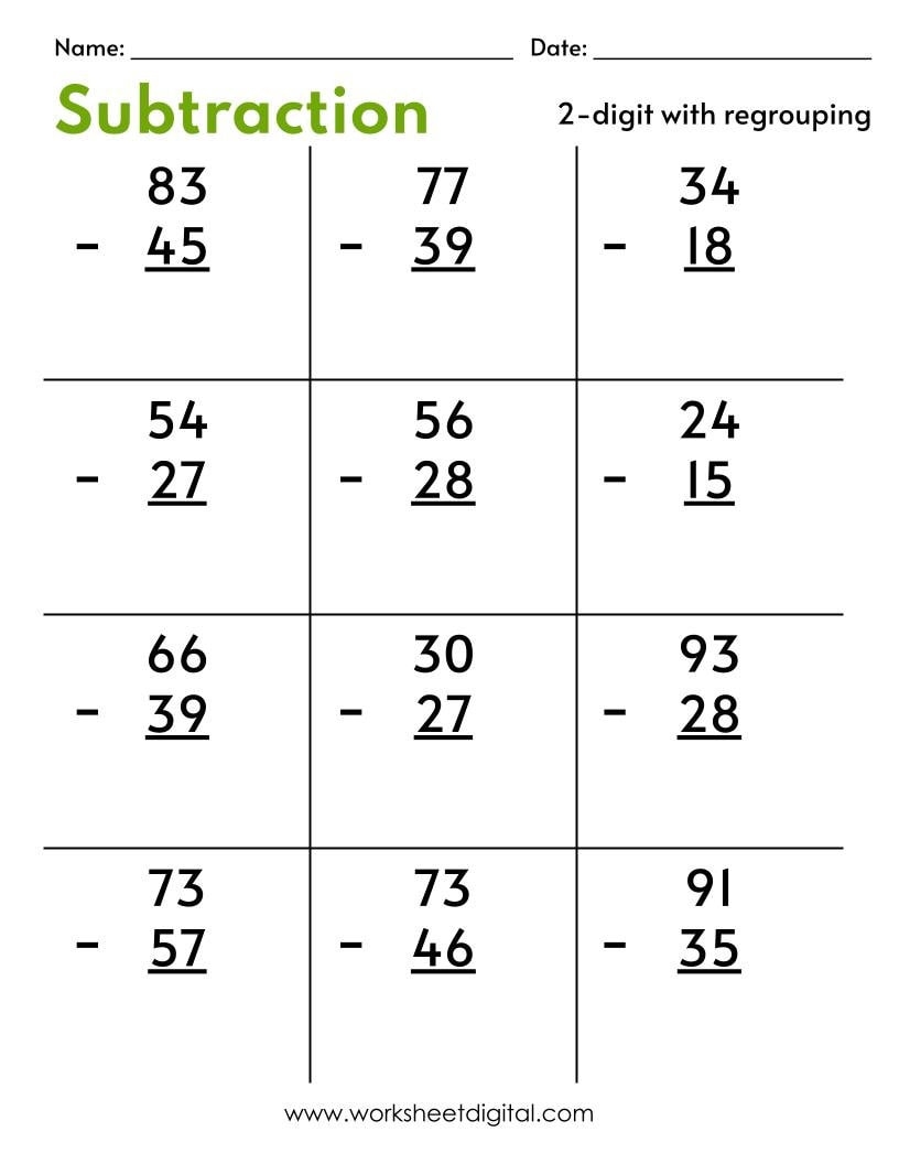 pdf addition and subtraction worksheets
