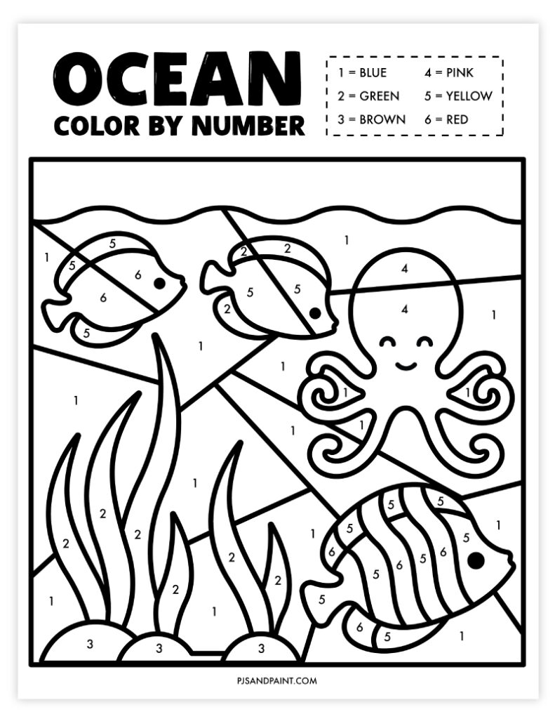 color by number 1-5