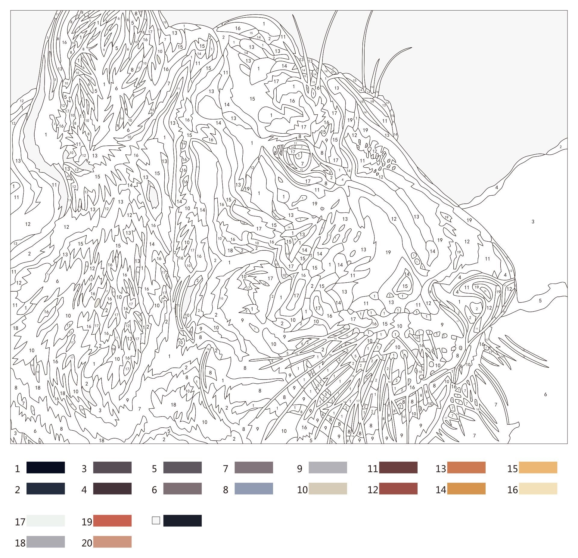 color by numbers printable