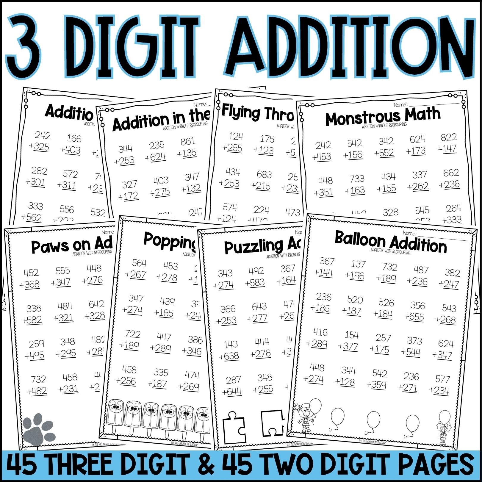 addition and subtraction worksheets grade 2