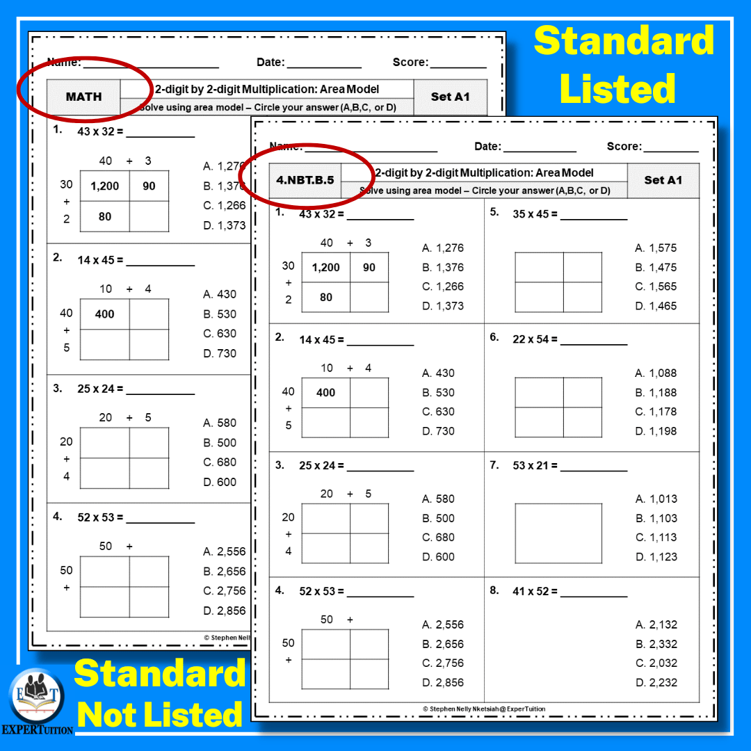 two digit multiplication worksheets
