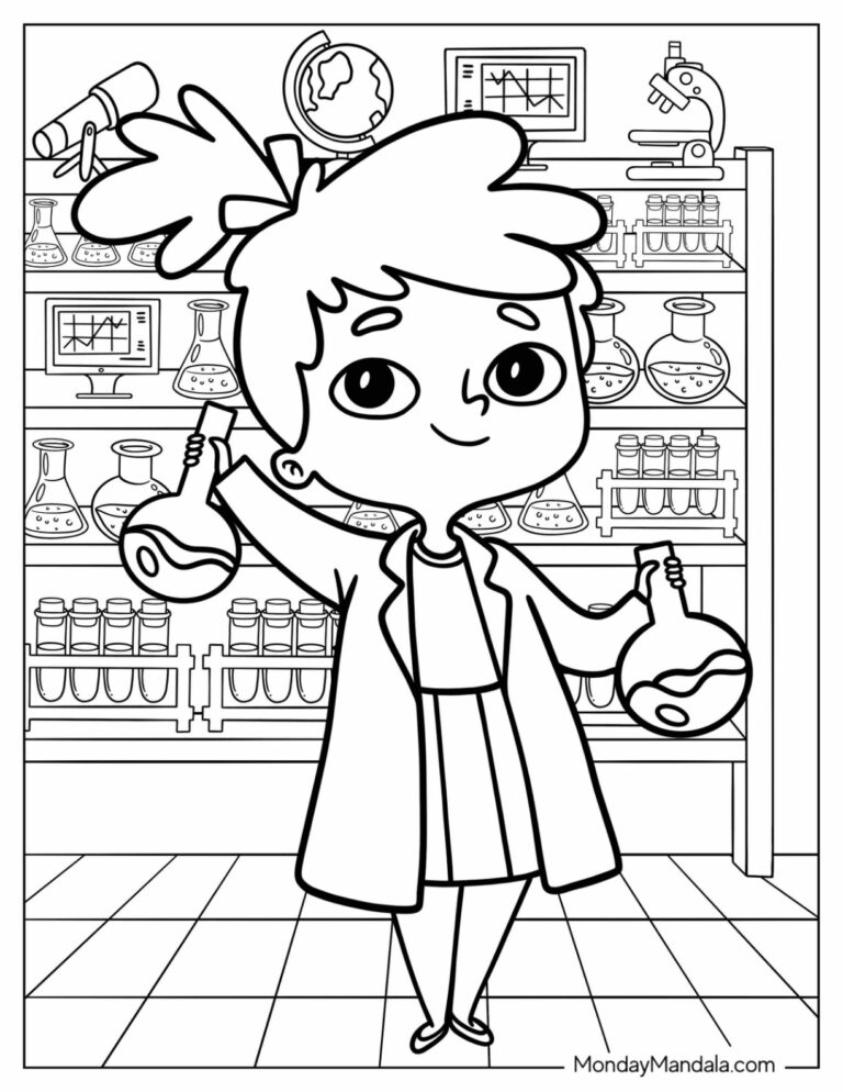 20 Science Coloring Pages Free PDF Printables