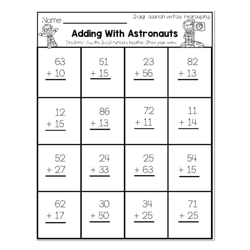 math addition worksheets 2nd grade