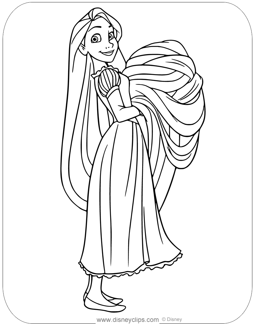 34 Printable Tangled Coloring Pages Disneyclips
