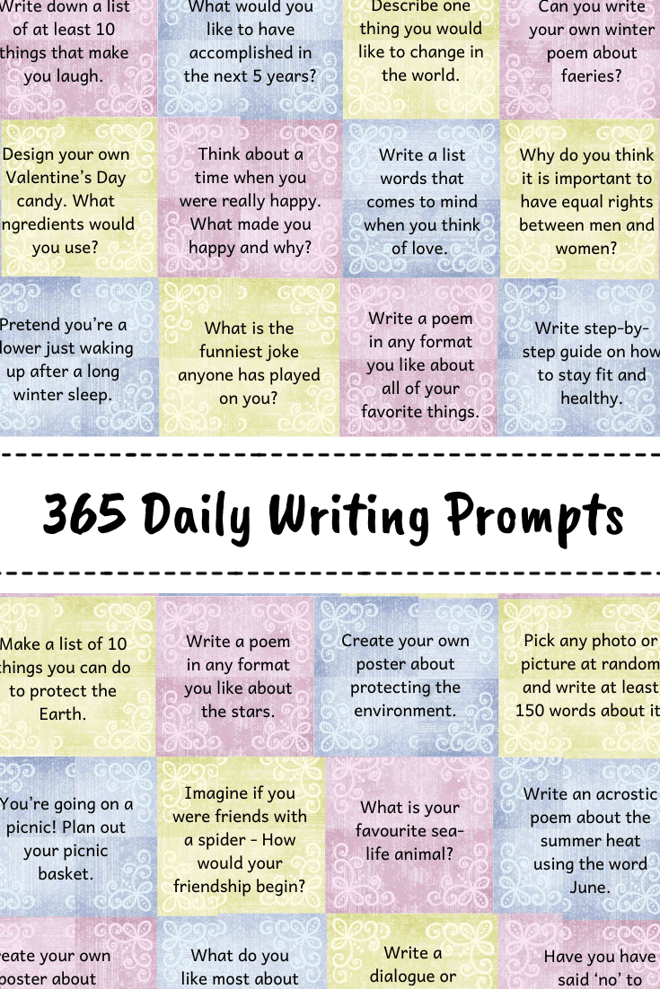 365 Daily Writing Prompts For Kids Imagine Forest 