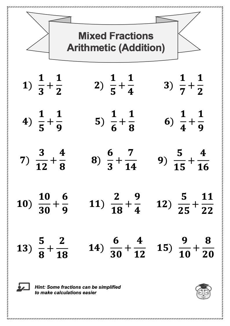 addition subtraction multiplication and division worksheets