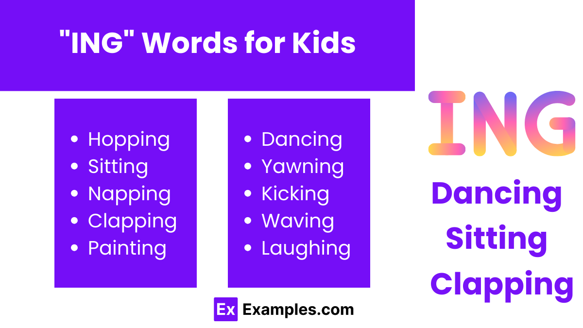 words ending in ing