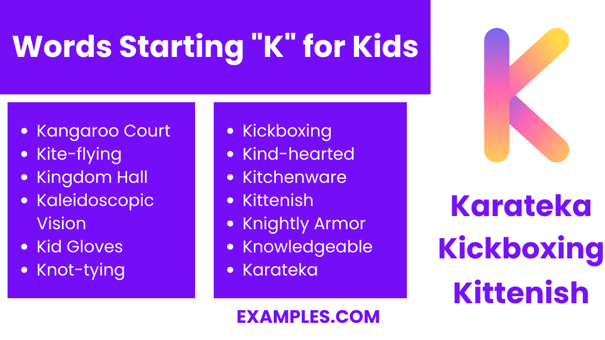 words that start with k in physical science