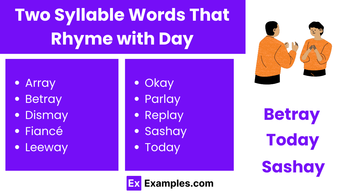 450 Words That Rhyme With Day List Meaning PDF