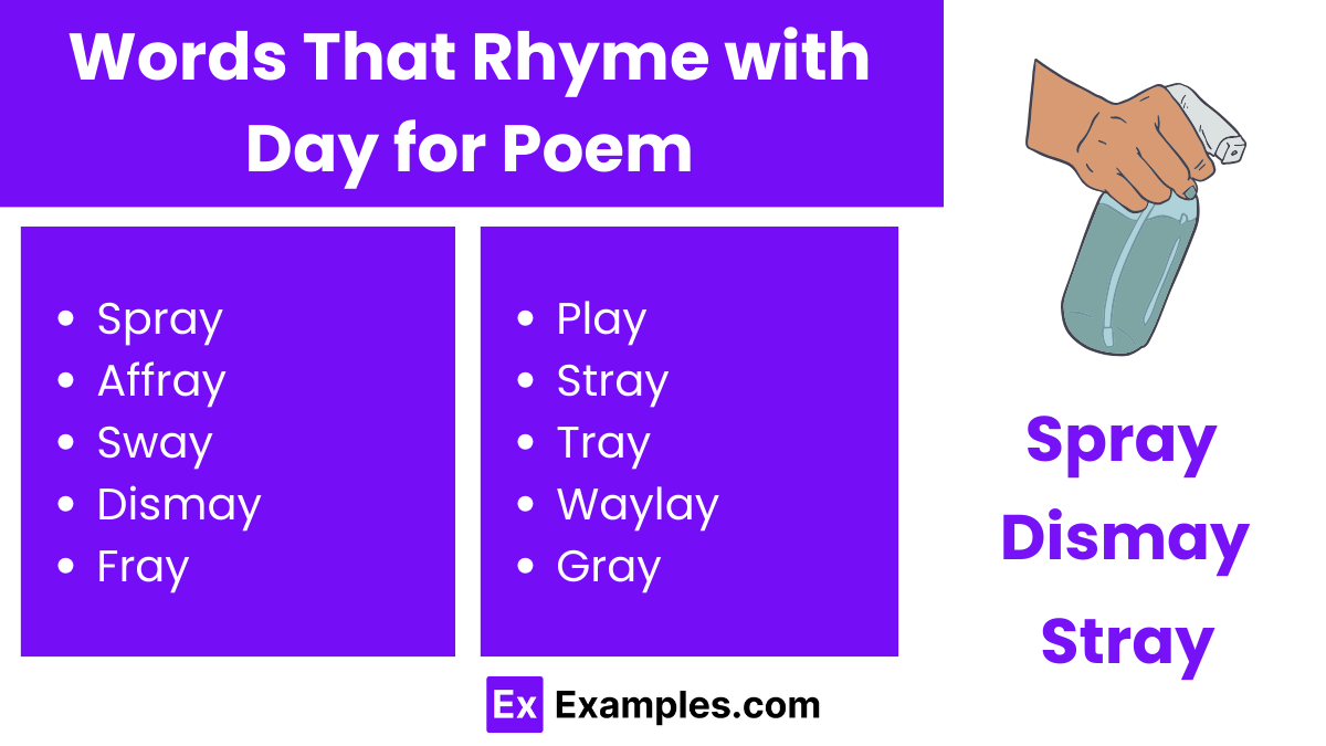 rhyme words for day