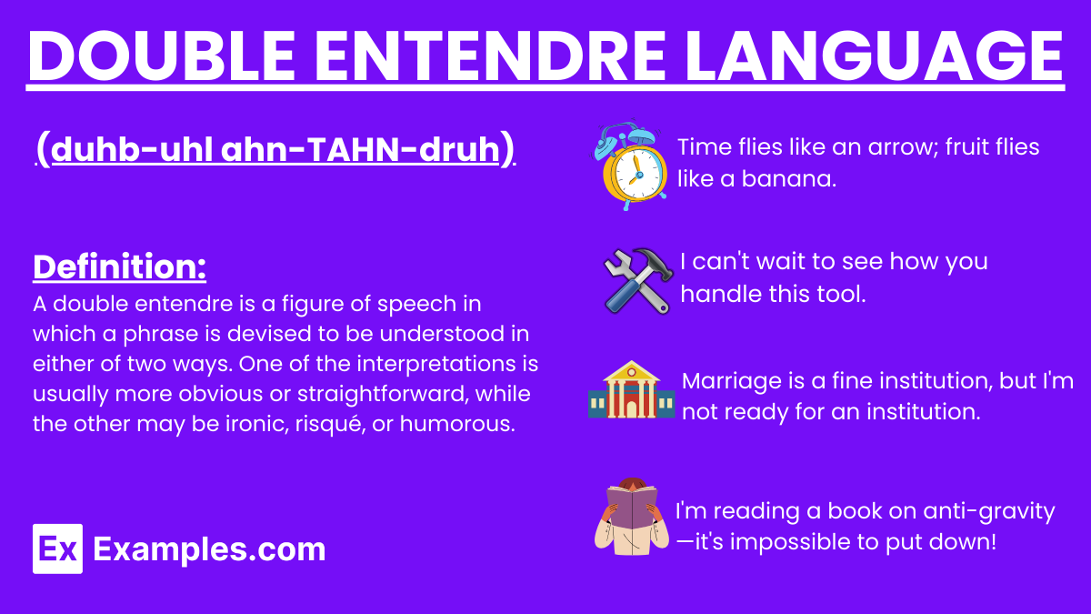 50 Double Entendre Examples