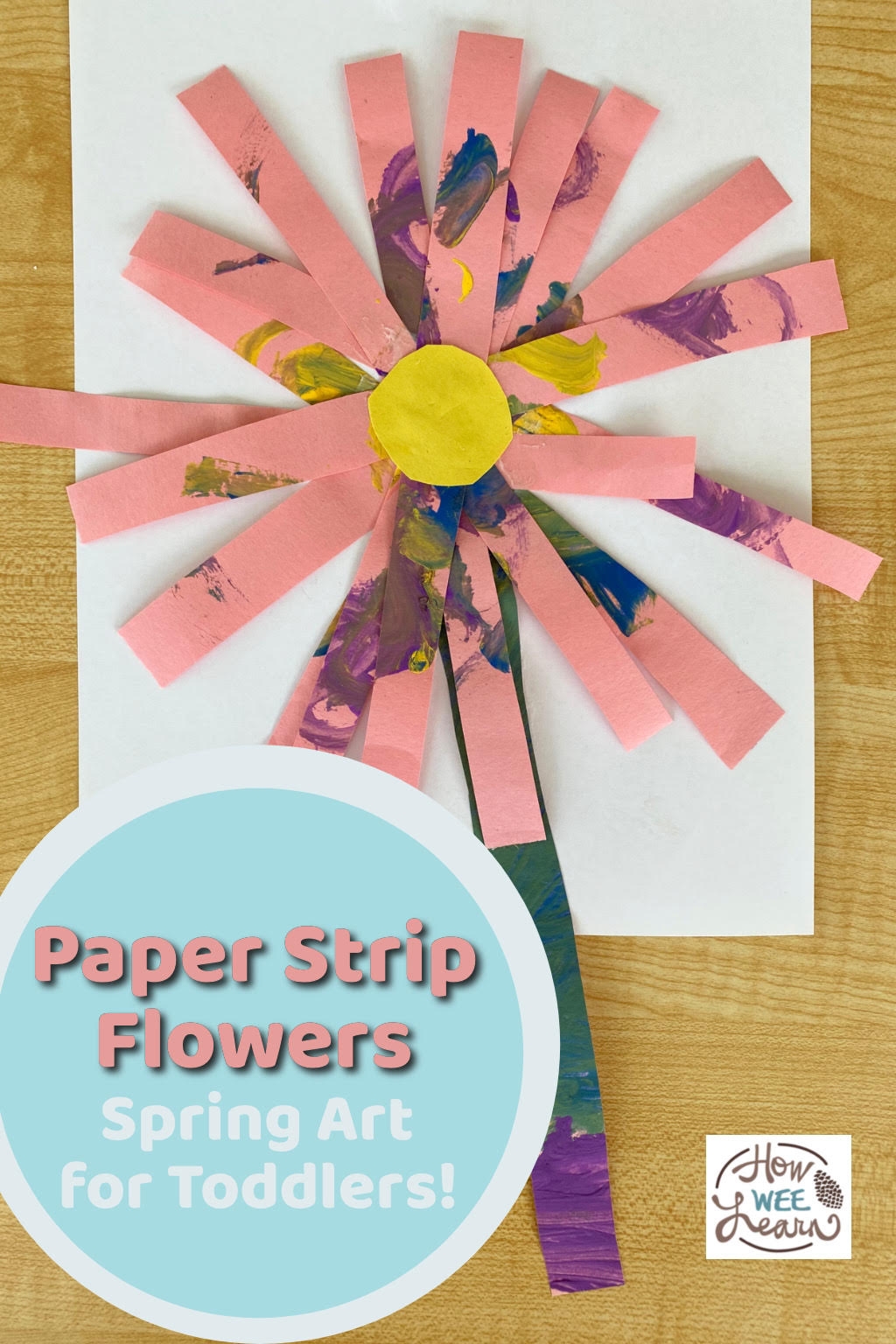 A Paper Strip Flower Craft For Toddlers and Big Kids Too How Wee Learn
