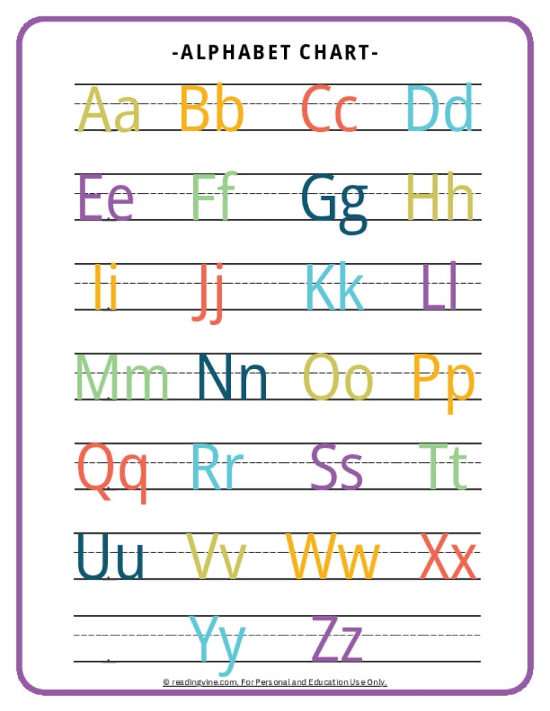 alphabet free printables