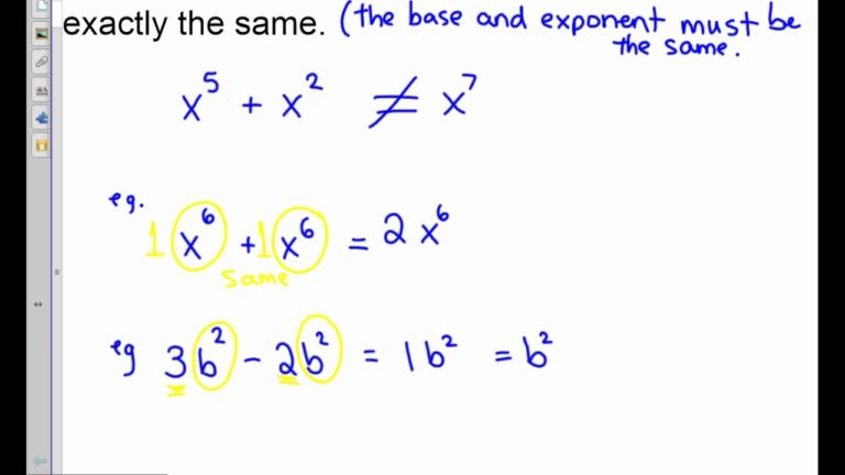 Adding And Subtracting Powers YouTube