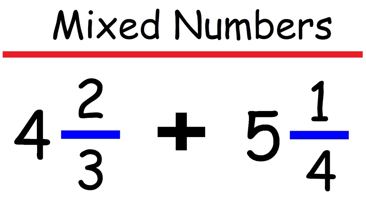 Adding Mixed Numbers With Unlike Denominators YouTube