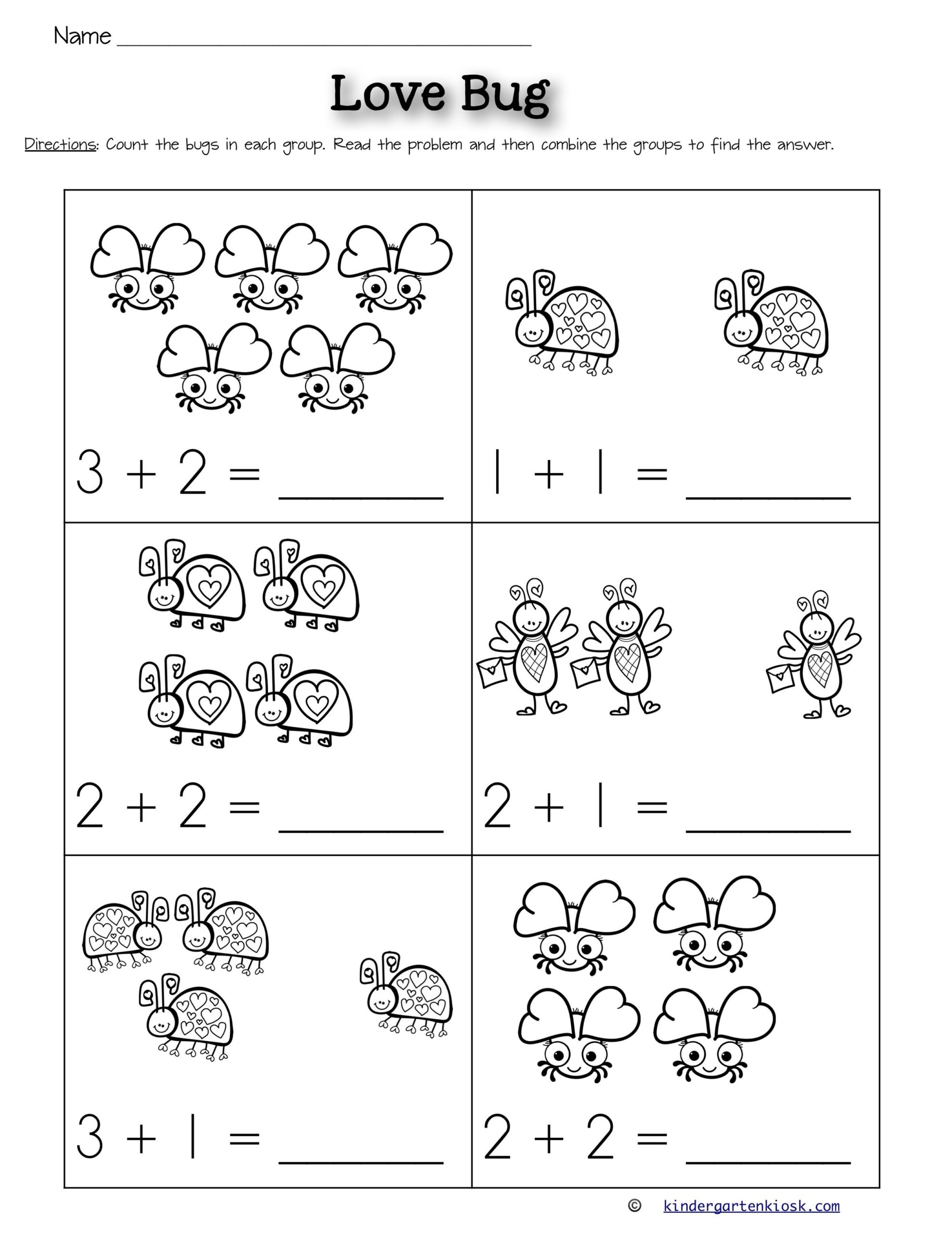 pre k worksheets addition
