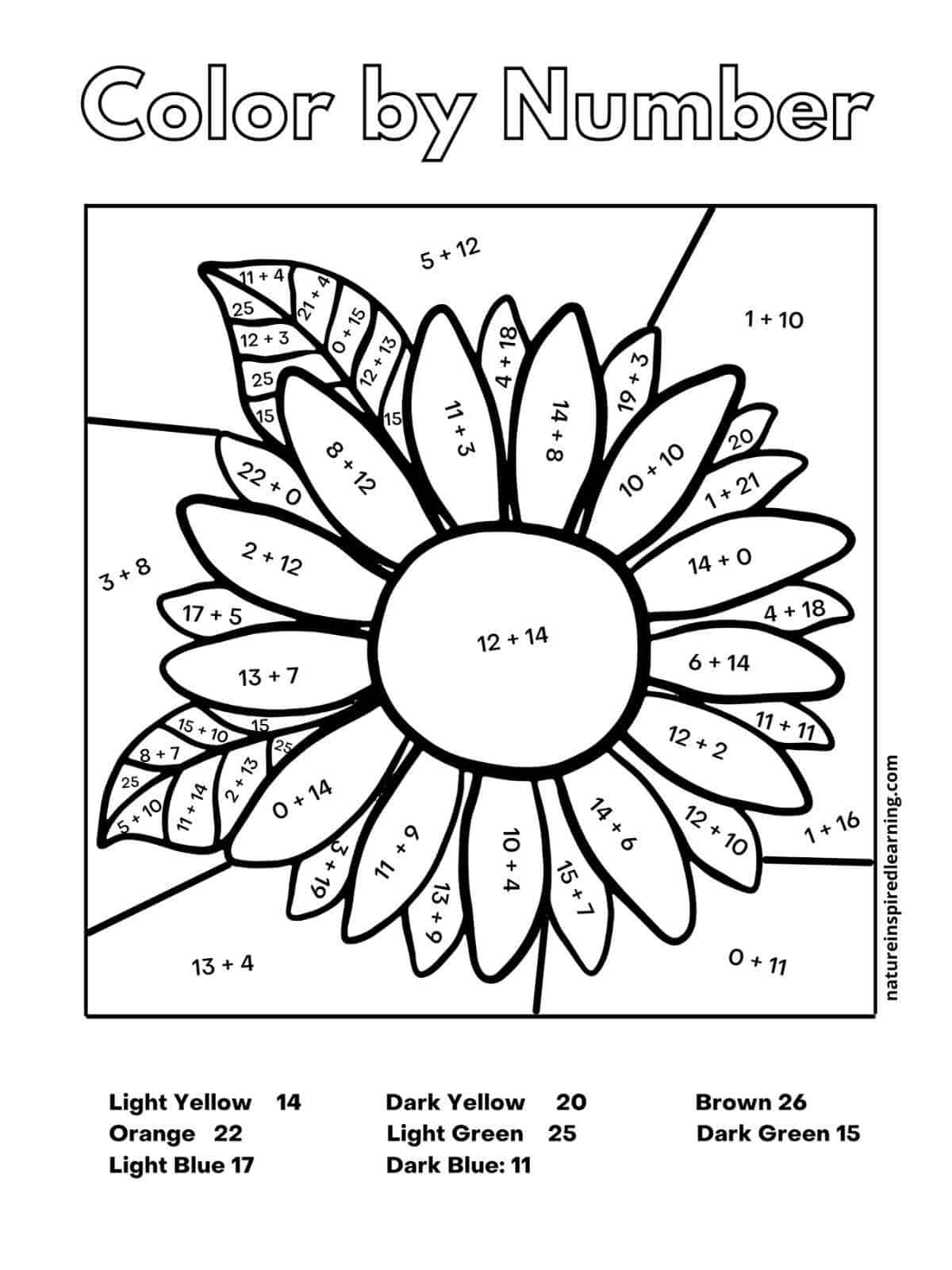 coloring by addition worksheets