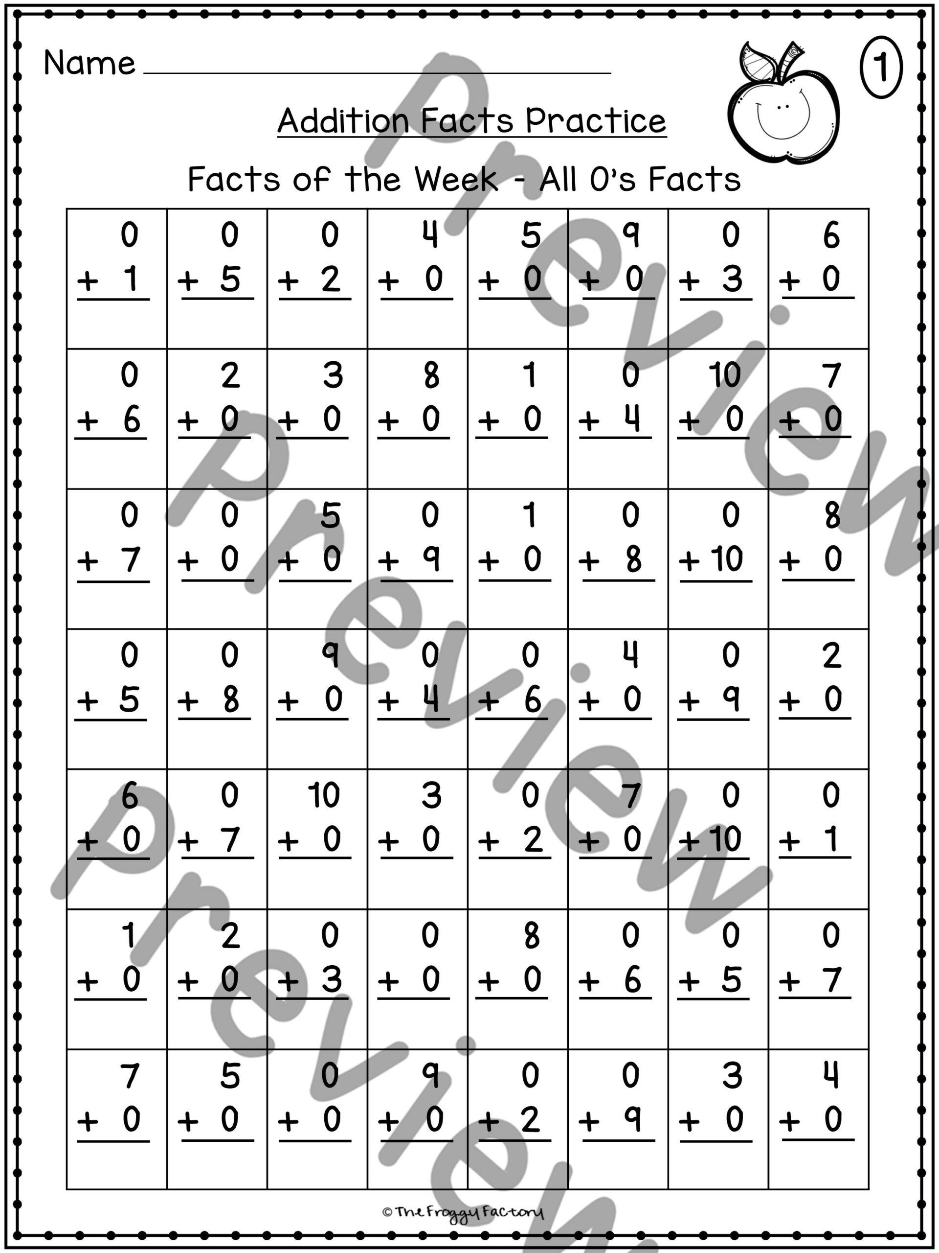 Addition Facts Practice Worksheets Addition Fact Fluency Made By Teachers