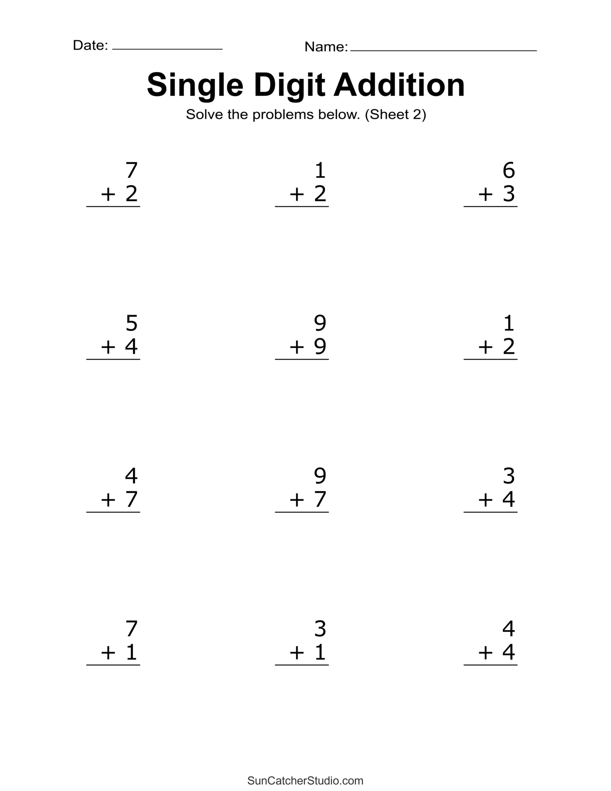 kindergarten math addition worksheets free