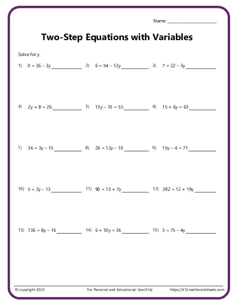 pre algebra worksheet pdf