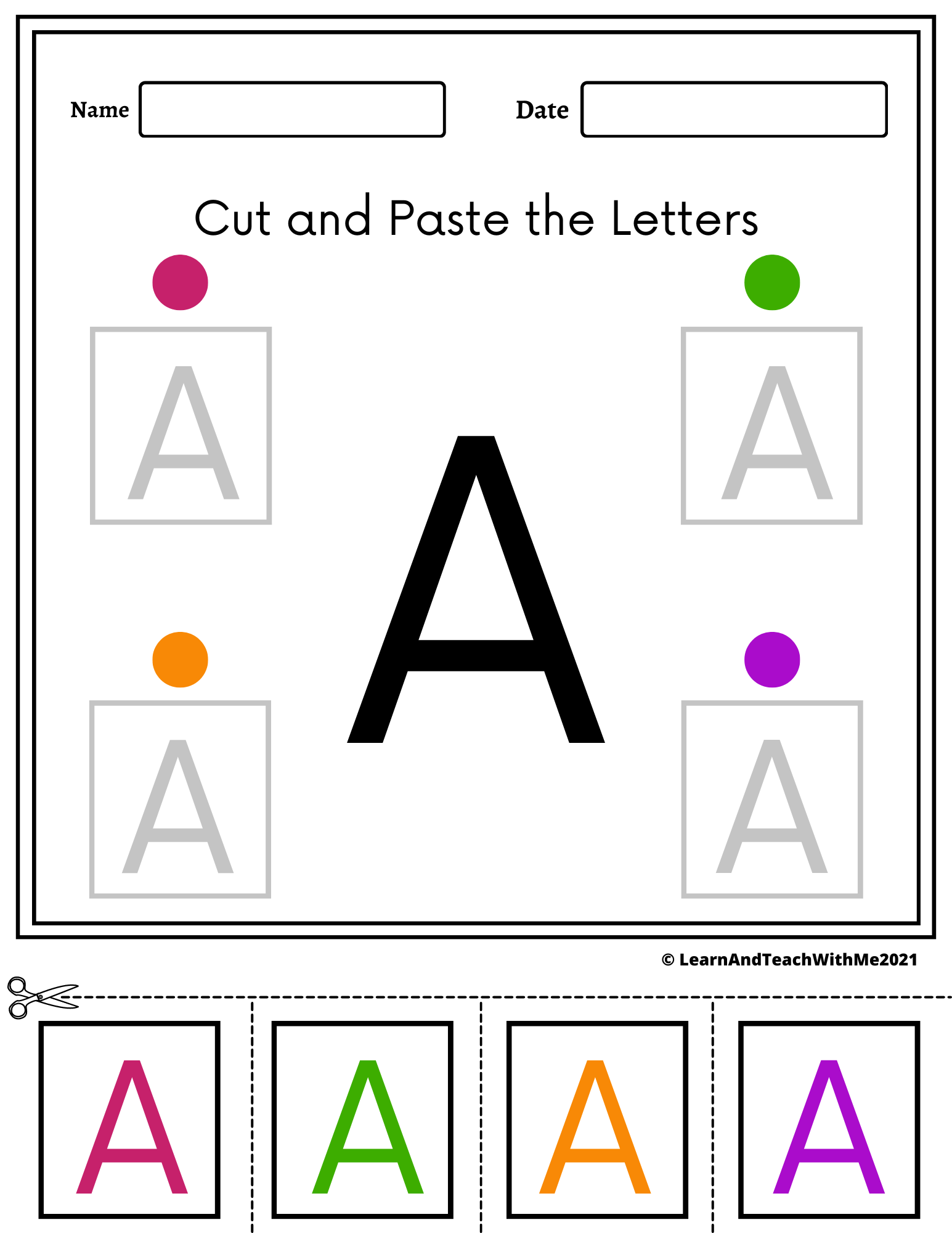 Cut and Paste Letters