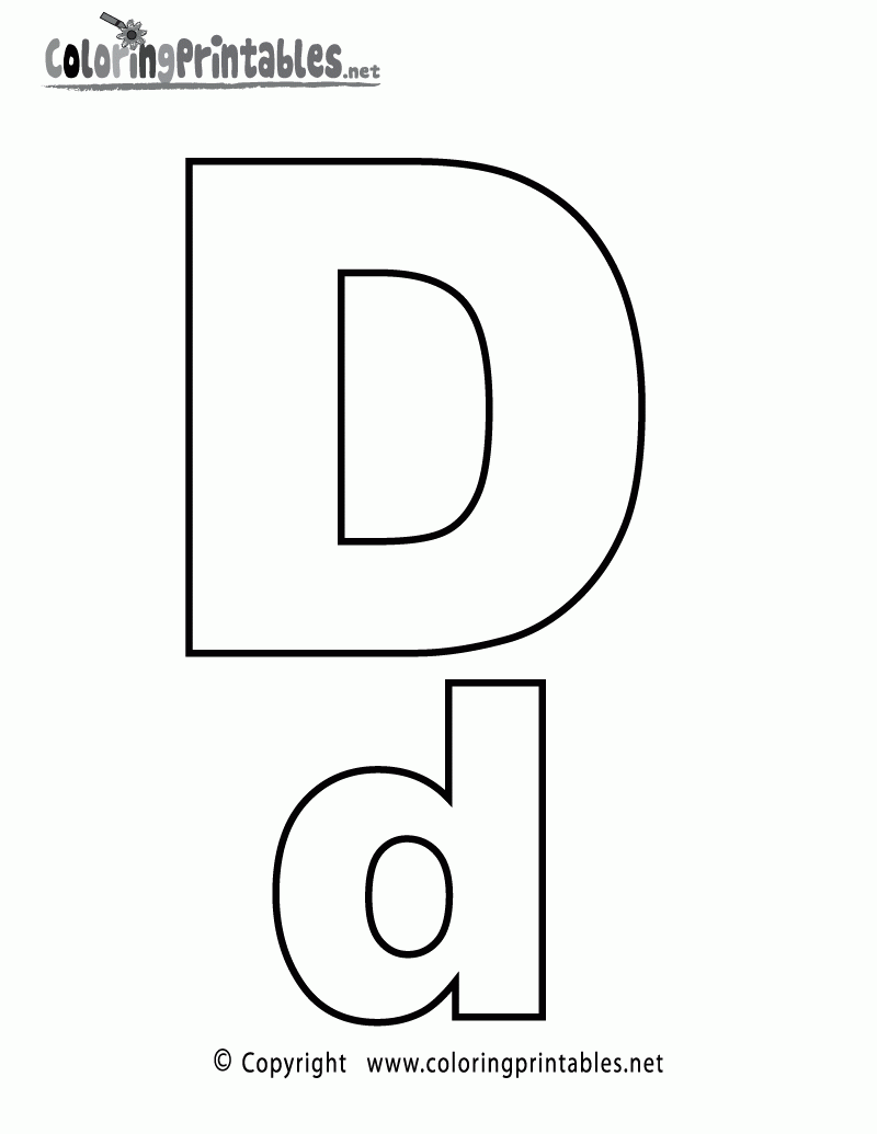 letter d coloring pages