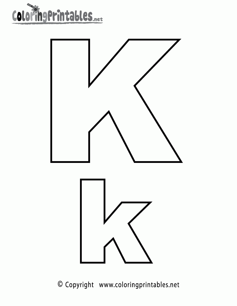letter k coloring page letter k coloring page