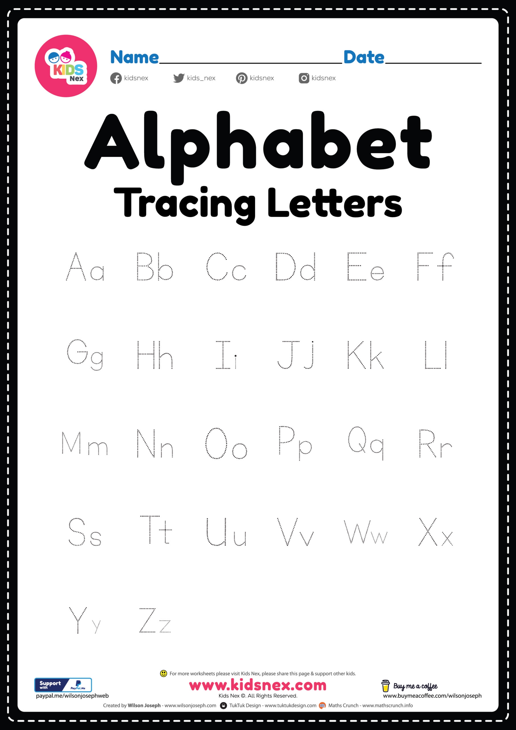 printable abc tracing letters