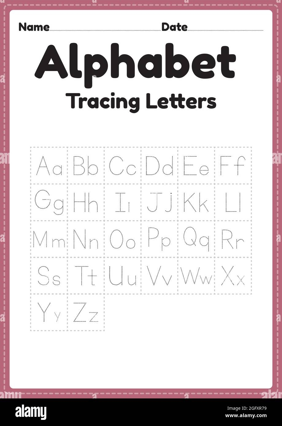 letter tracing sheets kindergarten