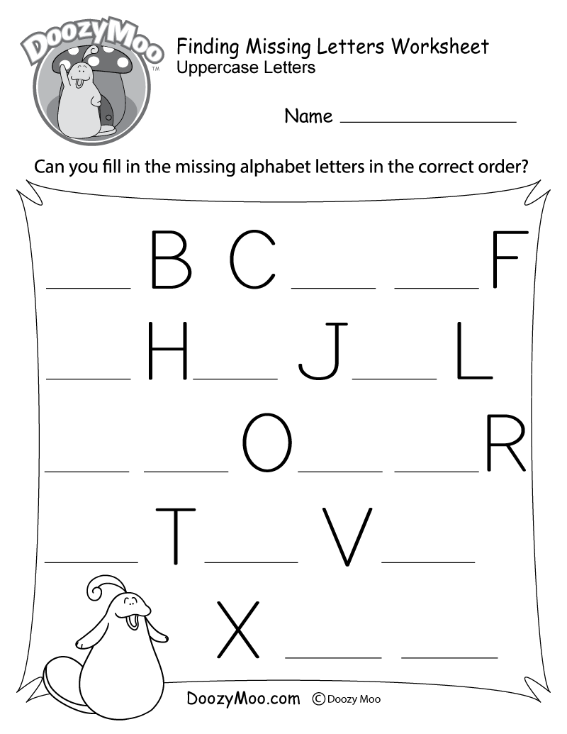kindergarten alphabet worksheets free printables