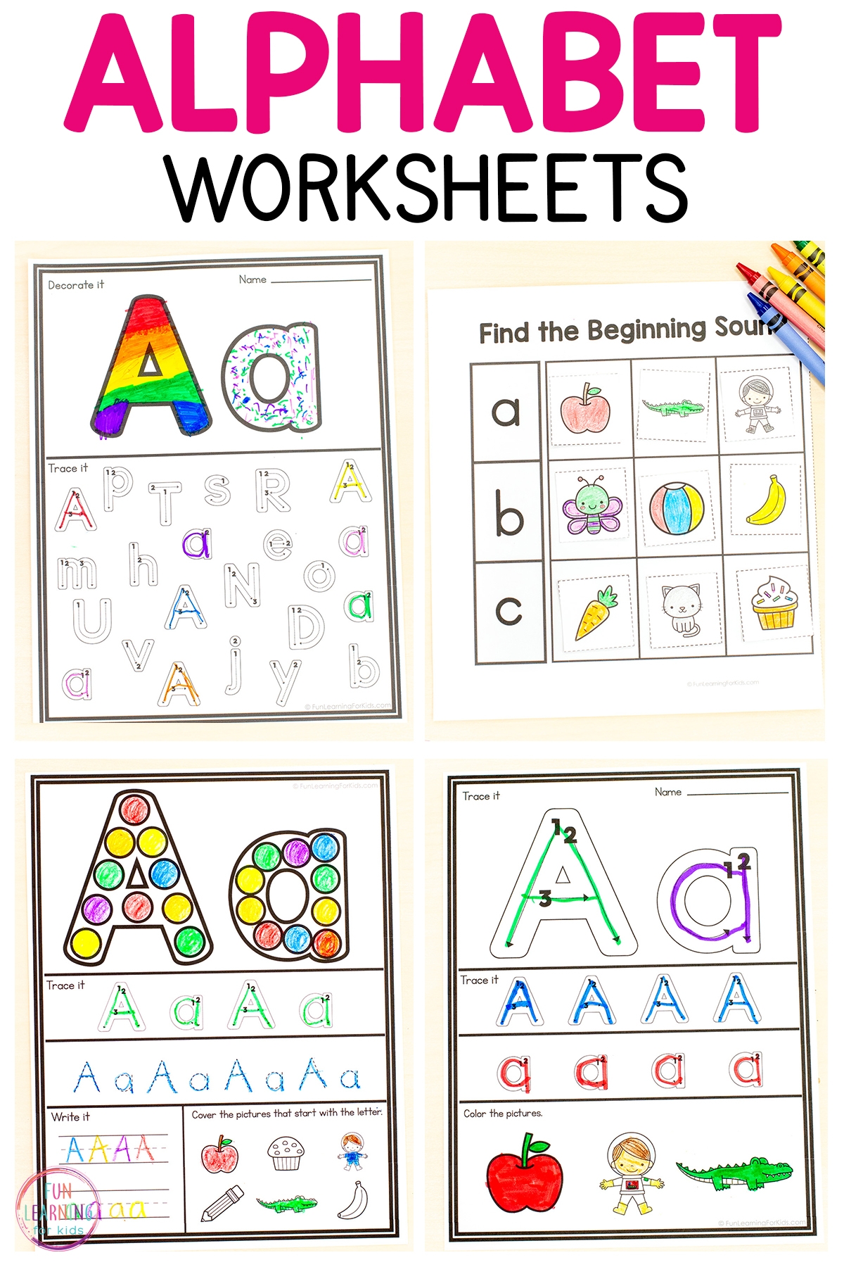 alphabet worksheets for preschool