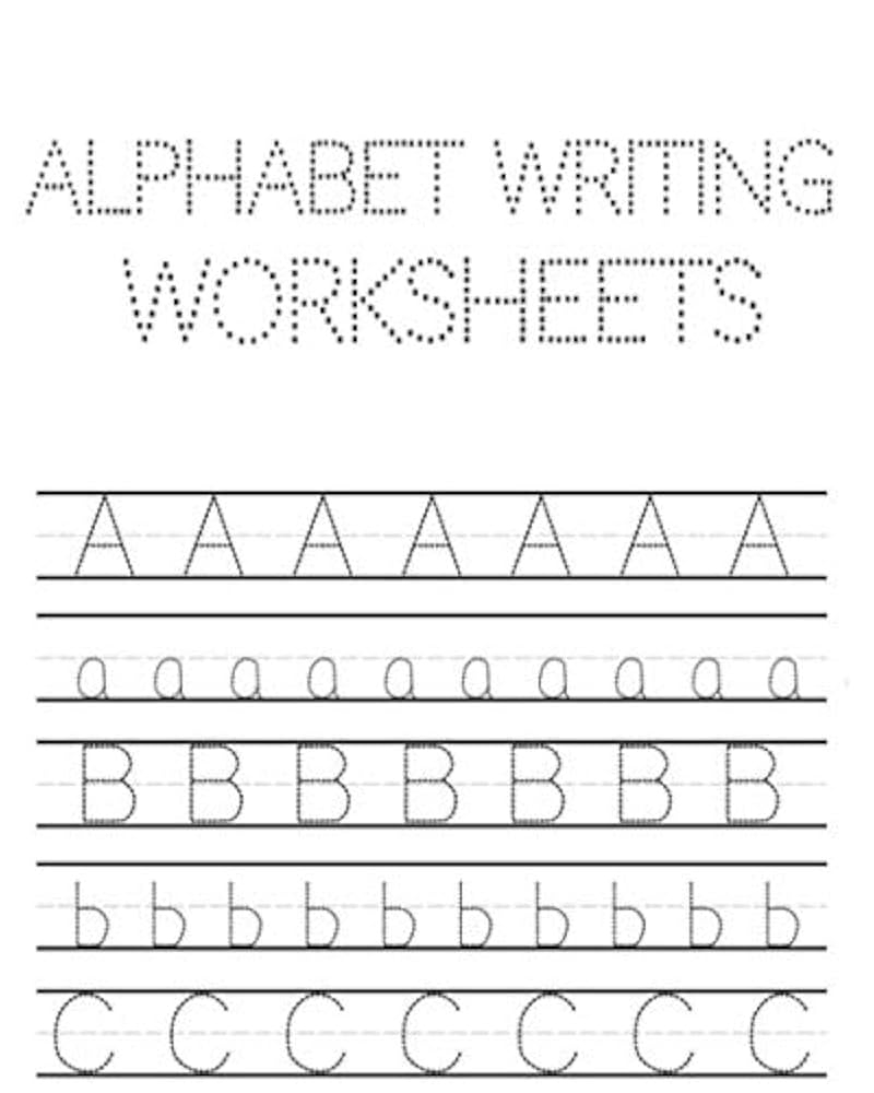 learning write letters alphabet worksheets