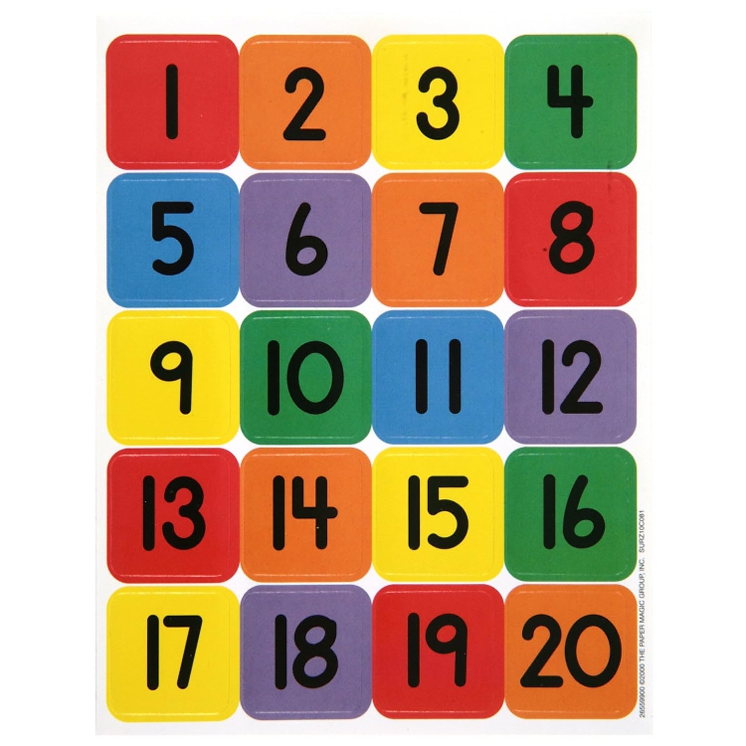 Amazon Eureka Numbers 1 20 Stickers Toys Games