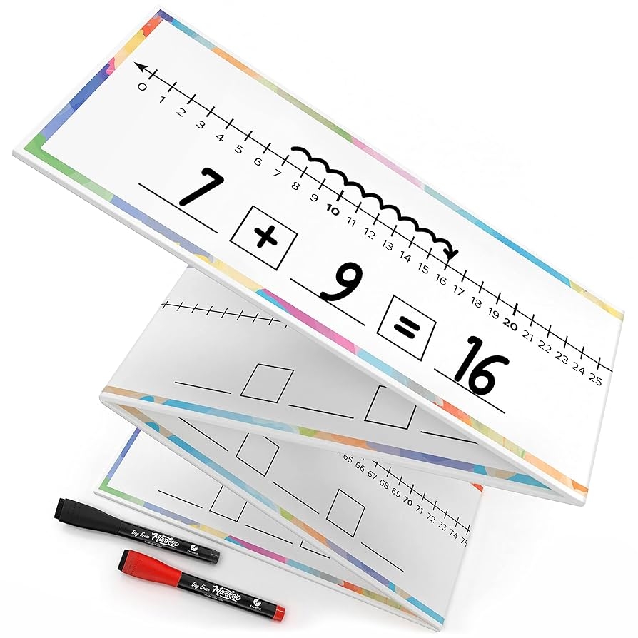 Amazon SCRIBBLEDO 0 100 Dry Erase Number Line Board For Students Double Sided 4 Feet With A Red Black Dry Erase Marker Featuring 0 100 Number Line On One Side And Blank