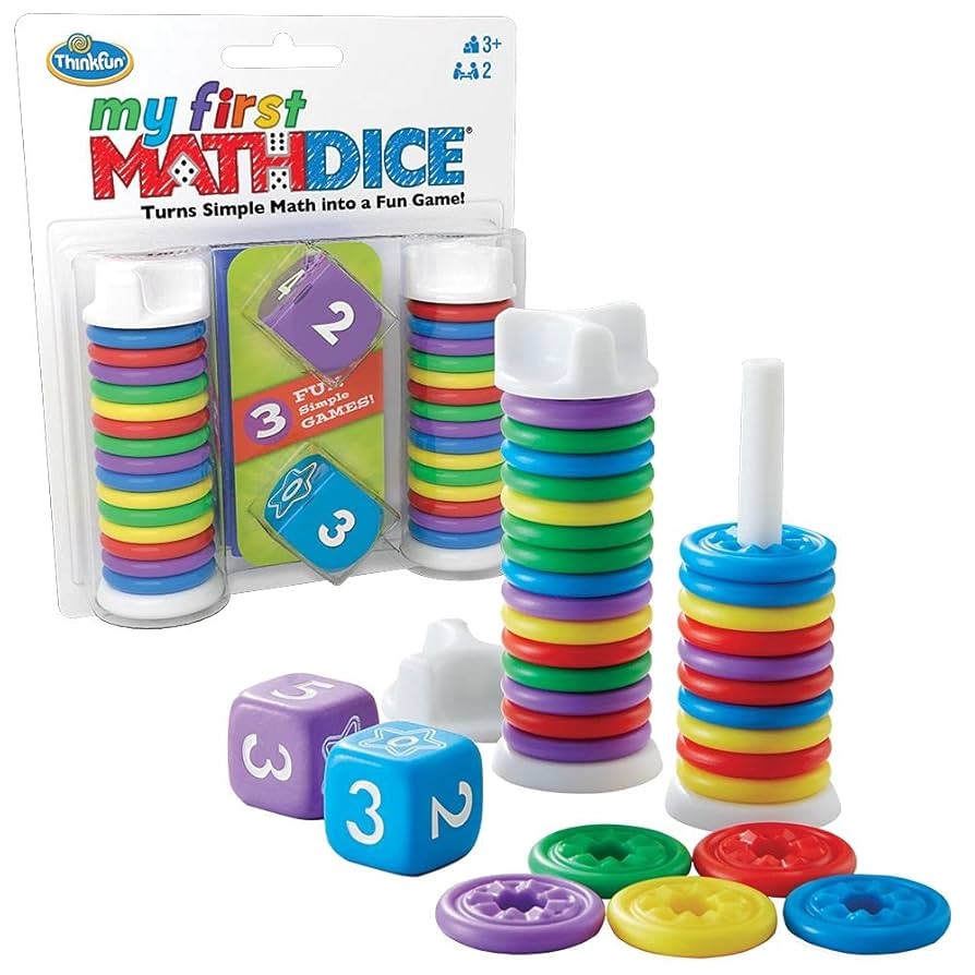 Amazon ThinkFun My First Math Dice Engaging Counting Game For Kids Enhances Math Number Skills Fun Learning Activity For Ages 3 Toys Games