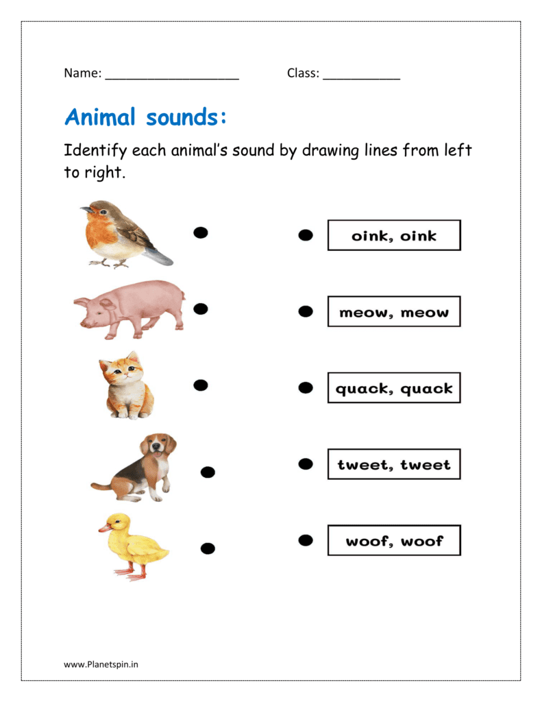 Animal Sound Identifier Worksheets Planetspin in
