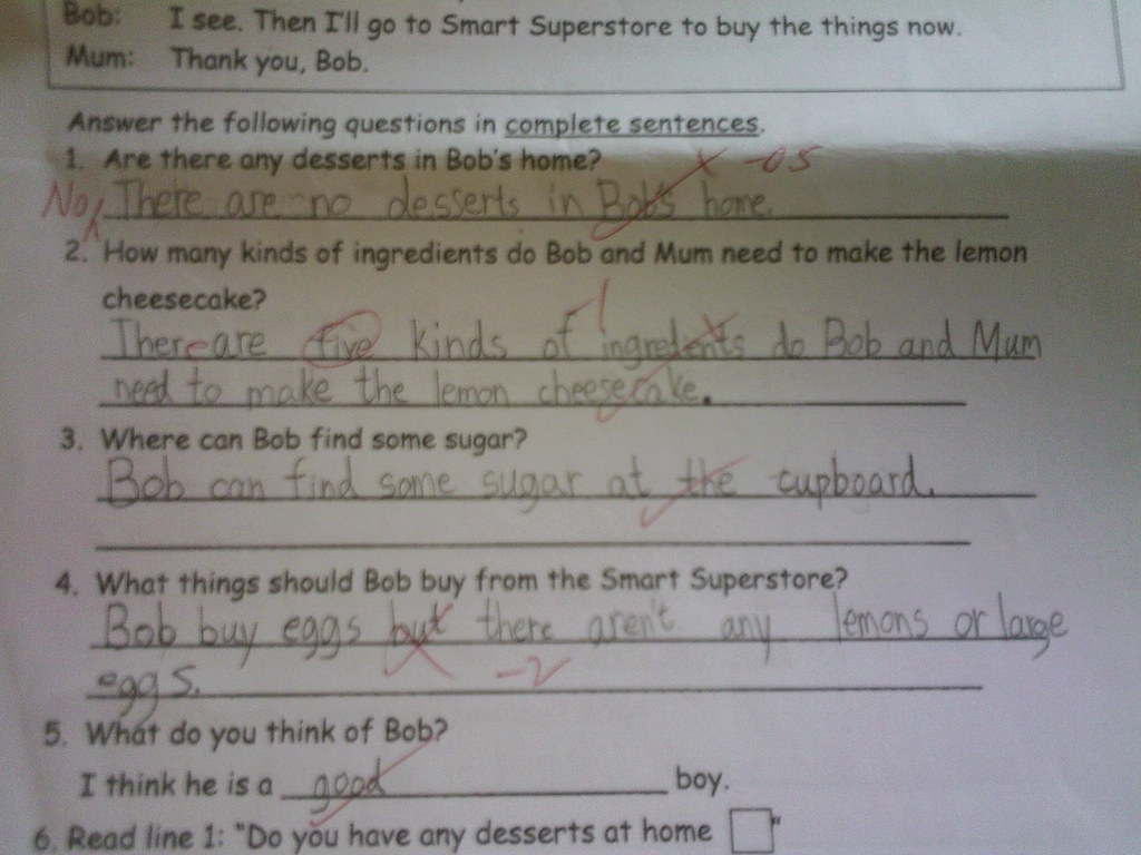 Answering In Complete Sentences The Primary Two Student Wh Flickr