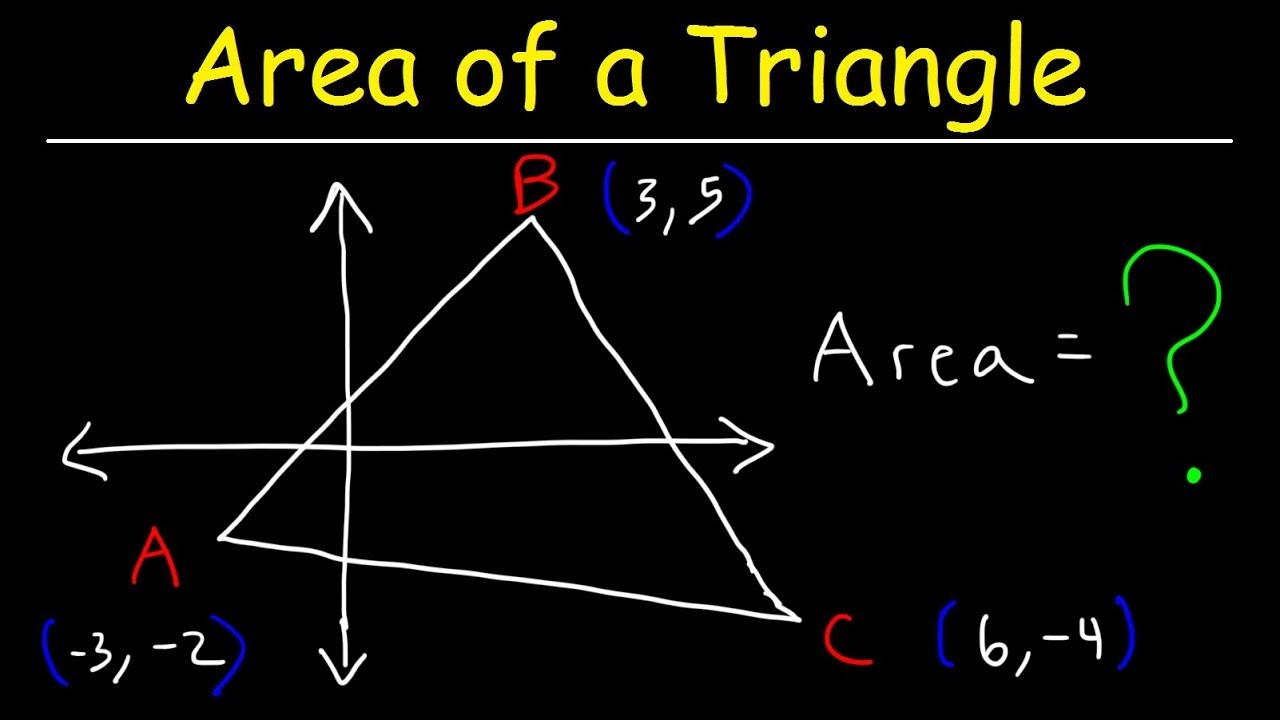 Area Of A Triangle With Vertices Geometry YouTube