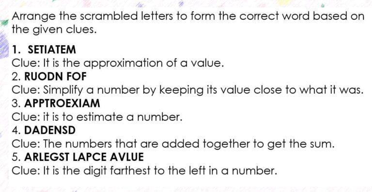 Arrange The Scrambled Letters To Form The StudyX