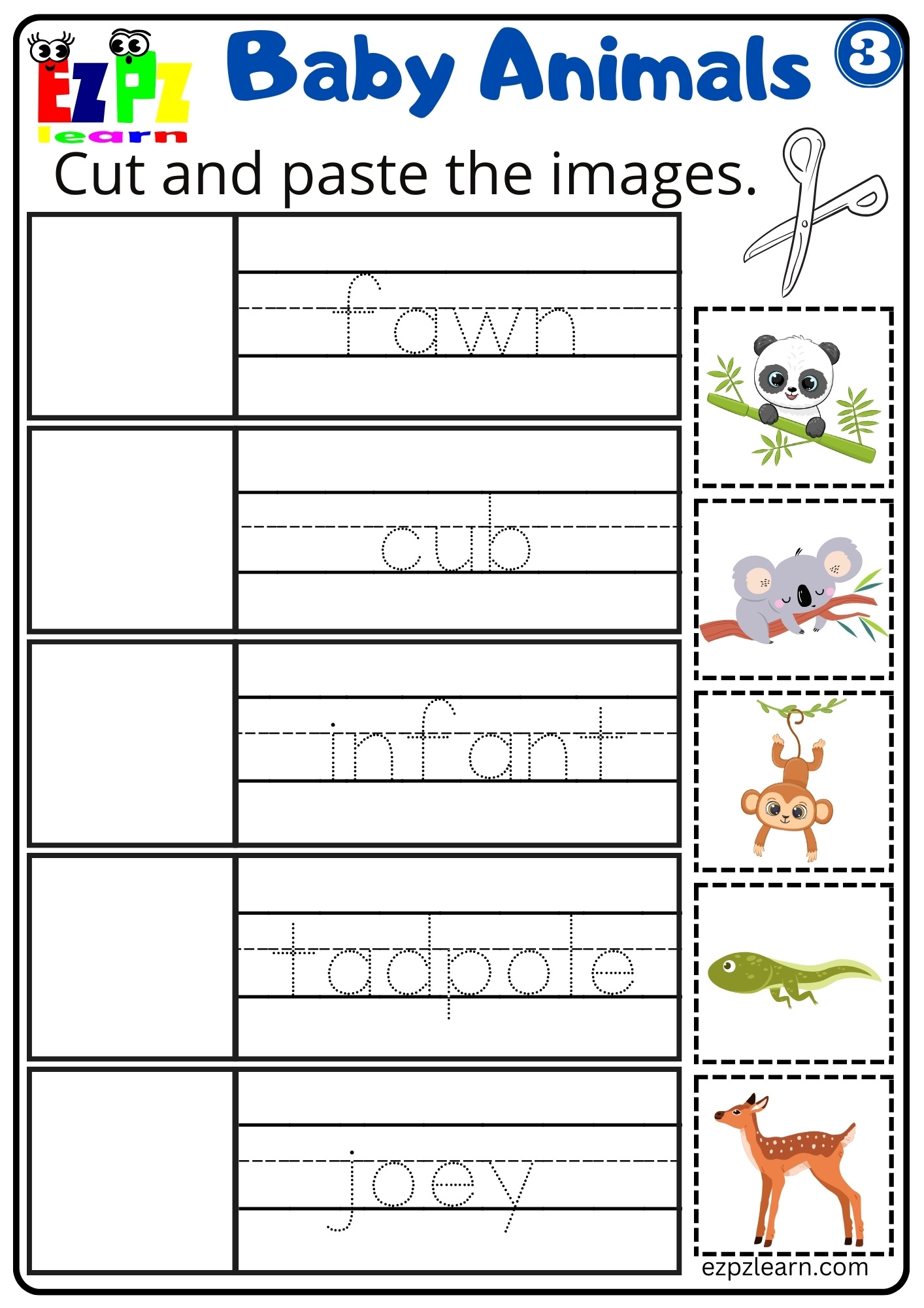 cut and paste activity preschool
