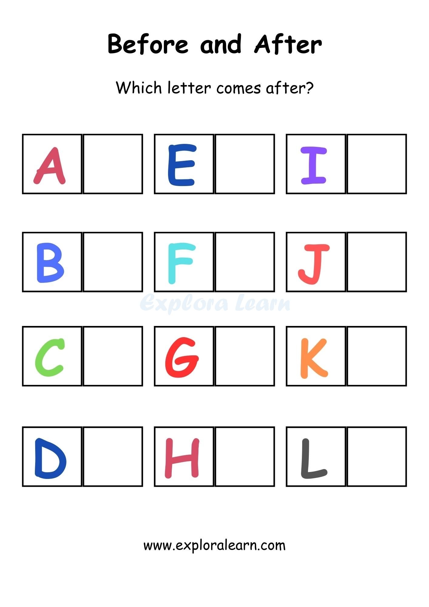 Letters Before and After