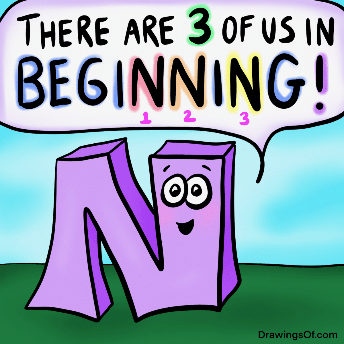 Begining Or Beginning Spelling Tricks Drawings Of 