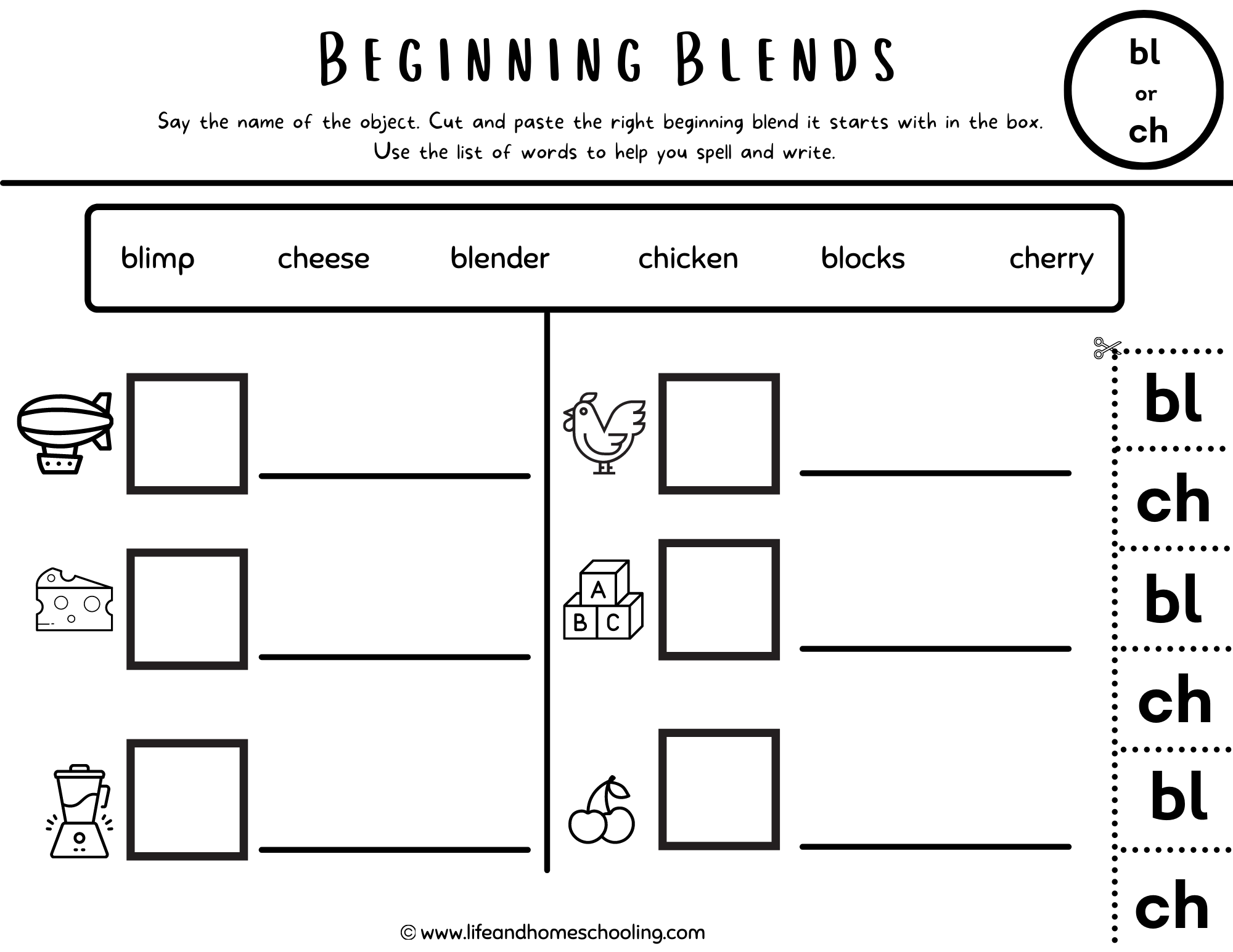 cut and paste printables