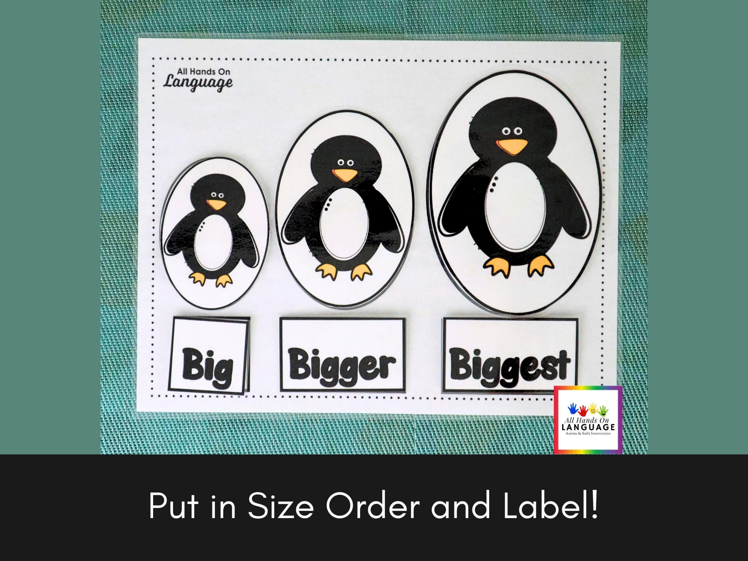 Big Bigger Biggest Penguin Matching Activity Put The Penguins In Size Order Then Label Winter Game Preschool And Autism PDF Printable Etsy