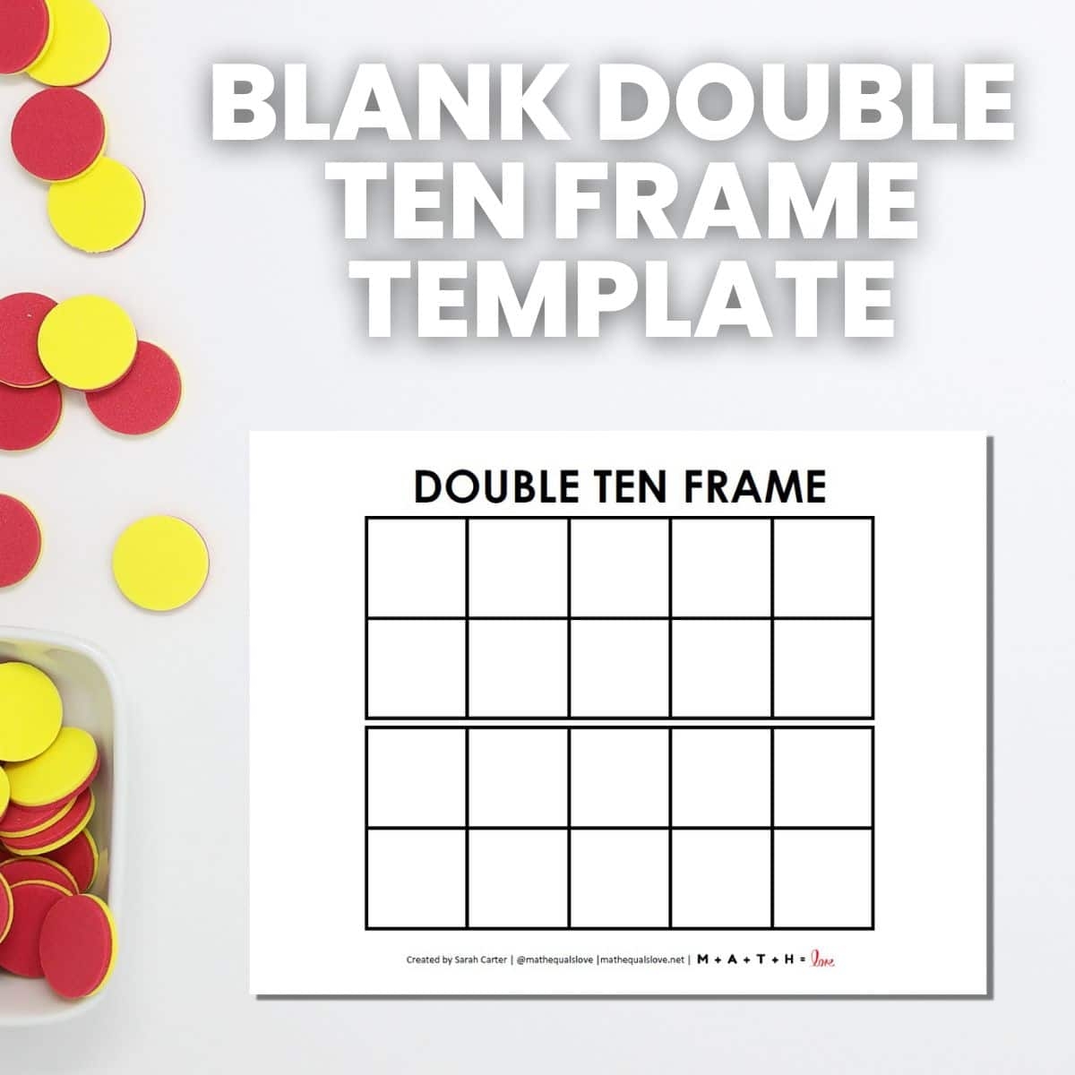 Blank Double Ten Frame Template Math Love