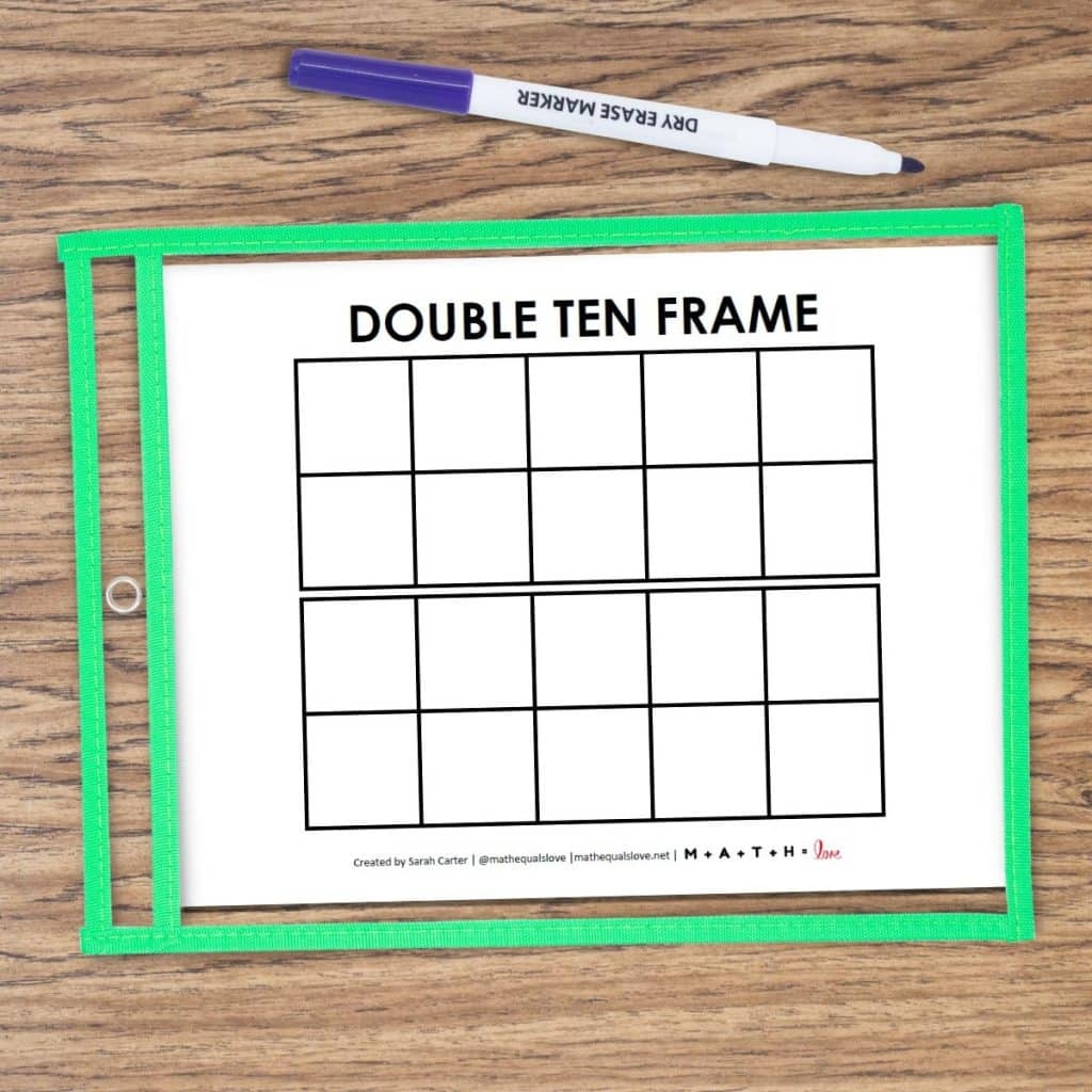 Blank Double Ten Frame Template Math Love