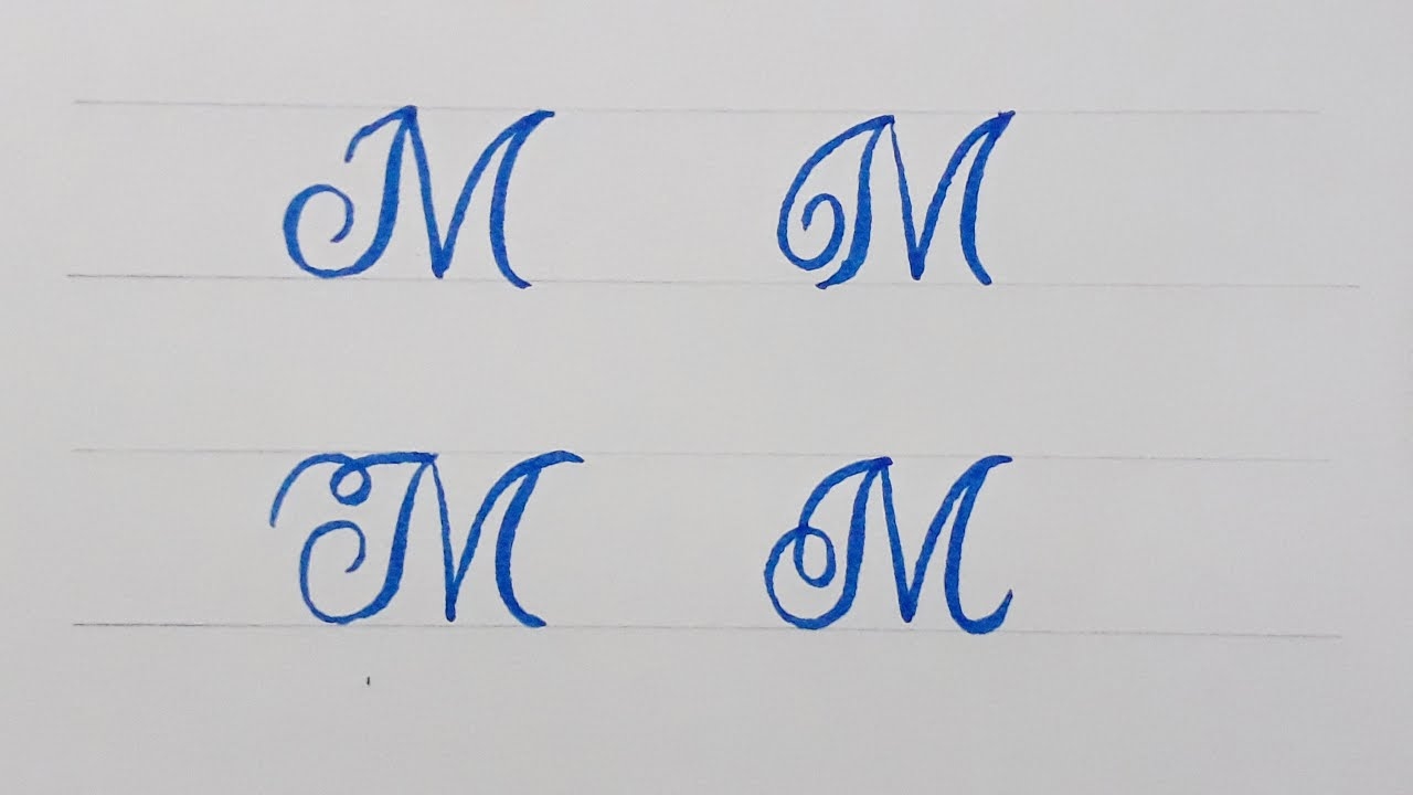Calligraphy Letter M For Beginners Easy How To Write Capital Cursive Lettering Handwriting YouTube